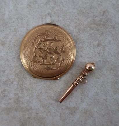 Montre de col en or 18K (750 ‰), la boîte...