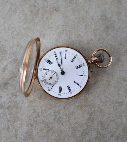 Montre de gousset en or probablement 18K...