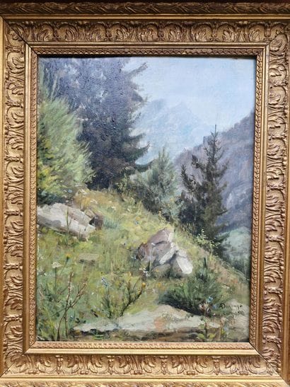 Ecole de la fin du XIXe siècle, Alfred Duringe
Paysage...