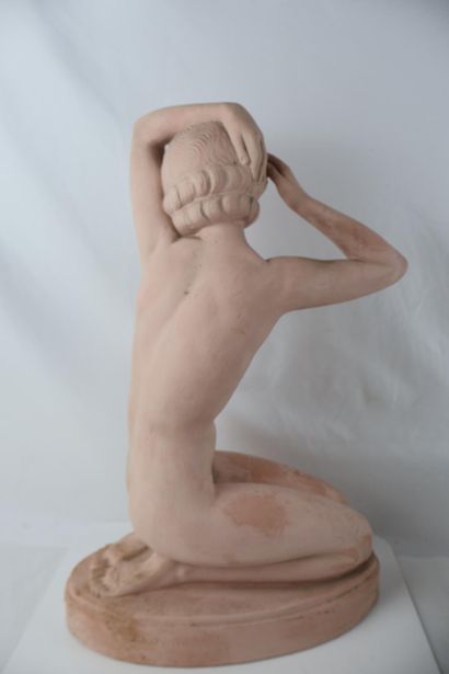 Zoltan KOWATS (1883-1952)
Nu agenouillé 
Terre...