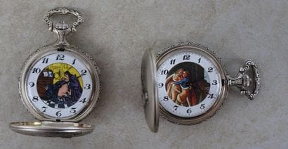 Ensemble de deux montres érotiques, les boîtier...
