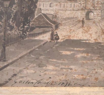Gaston COINDRE (Besançon, 1844-1914)
La porte...