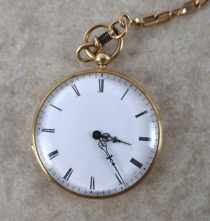 Lot comprenant une montre de gousset en or...