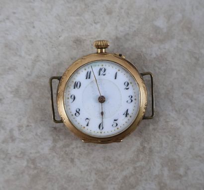 Montre de poche en or 18K (750 ‰), travail...