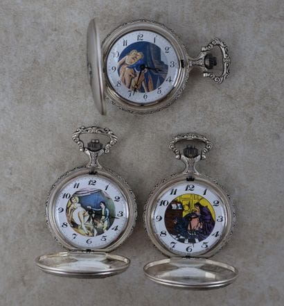 Ensemble de trois montres érotiques, les...