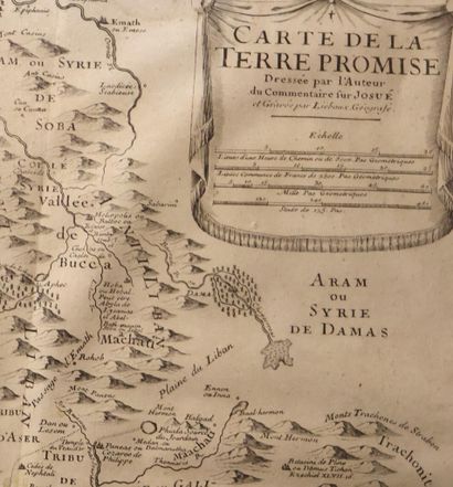 Ensemble de deux gravures : 
Carte de la...