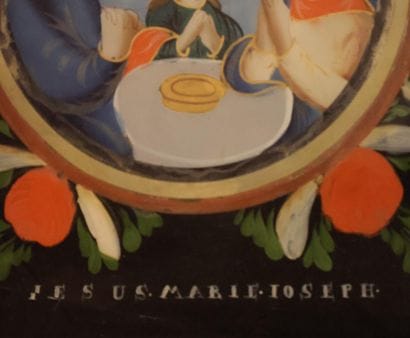La Sainte-Famille 
Fixé sous verre, Alsace,...