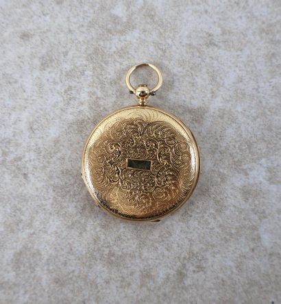 Montre savonnette plate en or probablement...