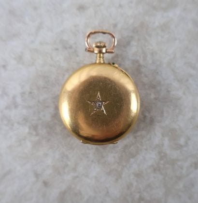 Montre de col en or 18K (750/1000), cadran...