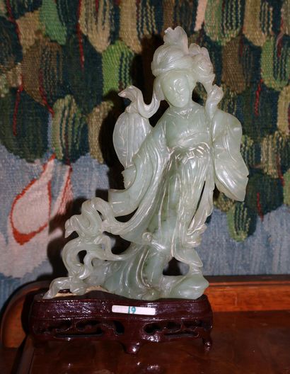 Set in hard stone, China, 20th century, including:...