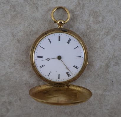 Ensemble de quatre montres à gousset en or...