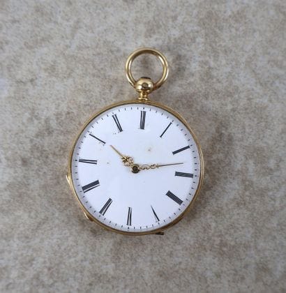 Montre de gousset en or jaune 18K (750 ‰),...