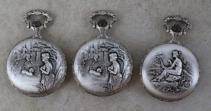 Ensemble de trois montres érotiques, les...