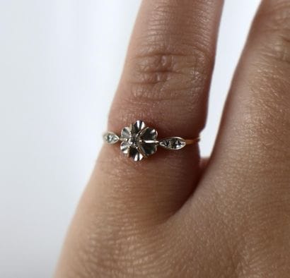 Bague en or probablement 18K (750 ‰ (non...