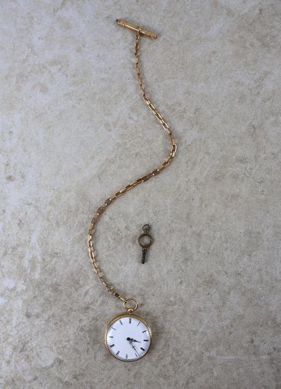 Lot comprenant une montre de gousset en or...