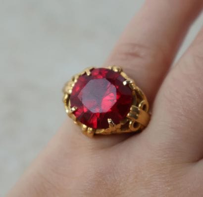 Bague en or 18K 750/1000, poinçonné au hibou,...