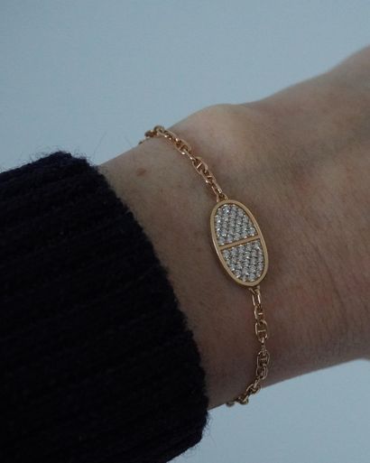 HERMES
Bracelet gourmette Chaîne d'Ancre...