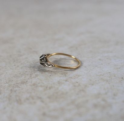 Bague en or probablement 18K (750 ‰ (non...