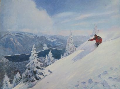 Ecole contemporaine, Aimicé HACHELET
Le skieur...