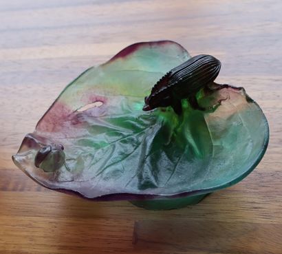 DAUM
pâte de verre bowl depicting a water...