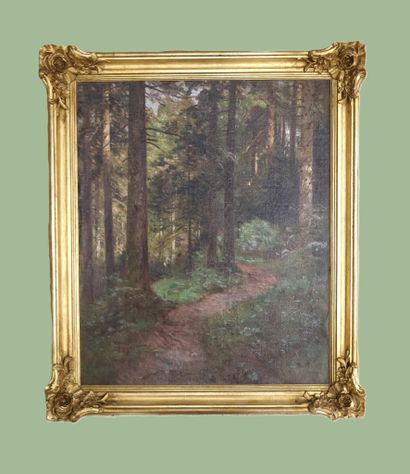 Emile ISENBART (Besançon, 1846-1921)
Paysage...