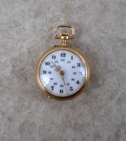 Montre de col en or 18K (750/1000), cadran...