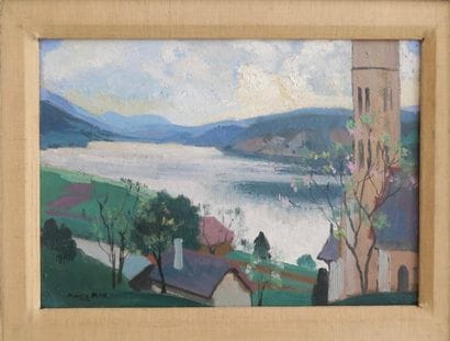 André ROZ (1897-1946)
Le lac de Joux et l'église...