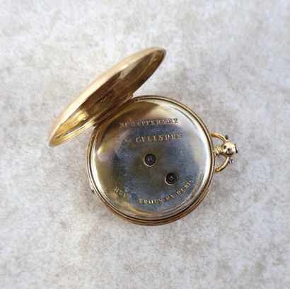 Montre savonnette plate en or probablement...