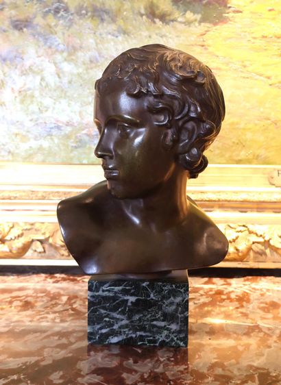 Modern school
Young man's head 
Bronze with...