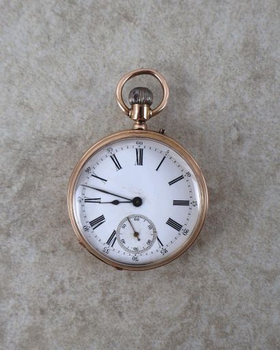 Montre de gousset en or probablement 18K...