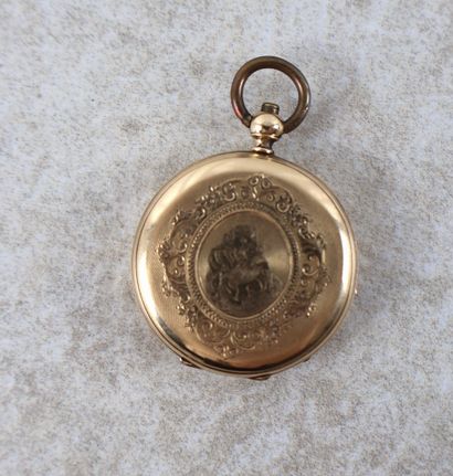 Montre de gousset en or jaune 18K (750 ‰),...