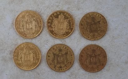 PAS DE LIVE SUR CE LOT
6 pièces 20 francs...