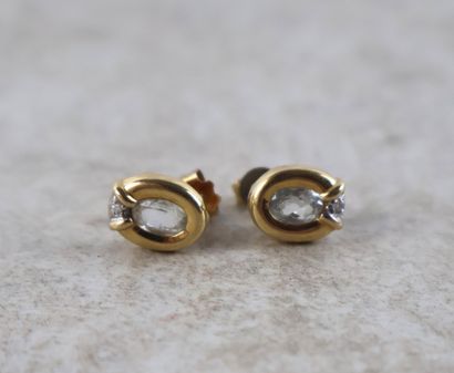 Bague en or 18K 750/1000, poinçon tête d'aigle,...