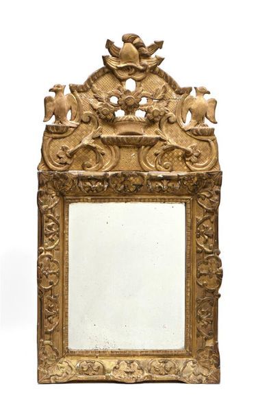 Miroir rectangulaire composite en bois mouluré,...