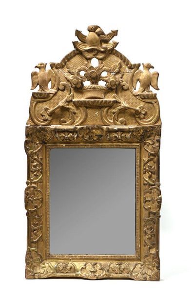 Miroir rectangulaire composite en bois mouluré,...