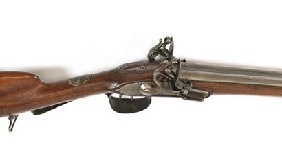France, fin XVIIIe.
Fusil de chasse à silex...