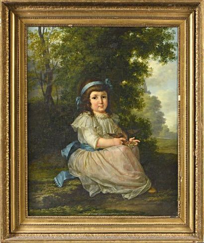 École allemande vers 1800.
Portrait d'une...
