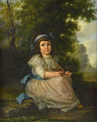 École allemande vers 1800.
Portrait d'une...