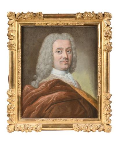 Ecole française XVIIIe.
Portrait d'homme.
Pastel...
