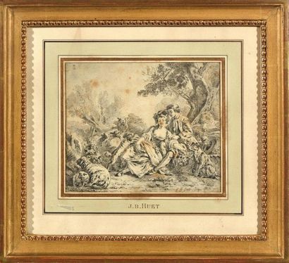Jean-Baptiste HUET (1745-1811).
Jeune couple...
