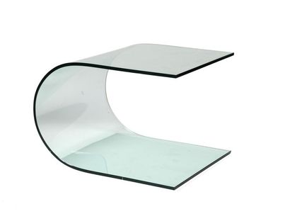 ROCHE BOBOIS.
Table basse courbe en verre...