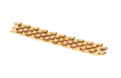 Important bracelet en or jaune 18K à cinq...