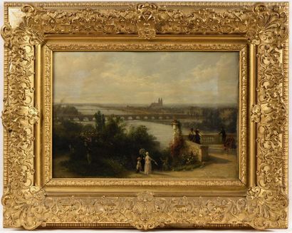 Karl GIRARDET (1813-1871).
Personnages au...