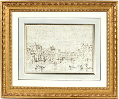 Ecole XVIIIe.
Vues de Venise.
Série de trois...