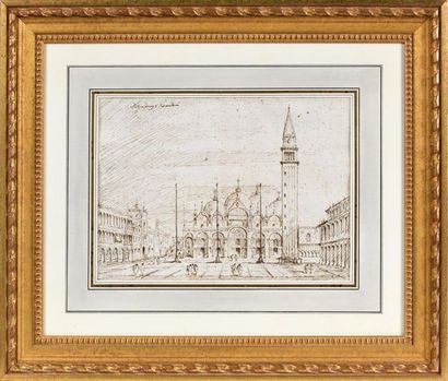 Ecole XVIIIe.
Vues de Venise.
Série de trois...