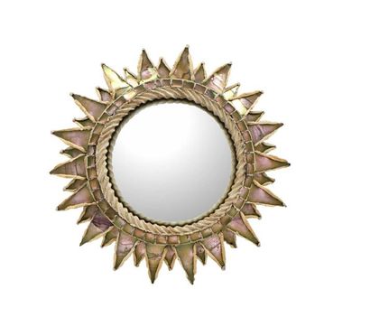 Line VAUTRIN (1913-1997).
Miroir « Soleil...