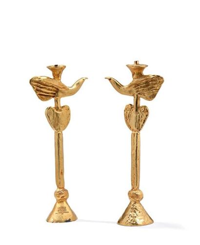 FONDICA France.
Paire de pieds de lampes...