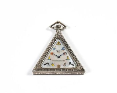 Montre de gousset maçonnique de forme triangulaire...