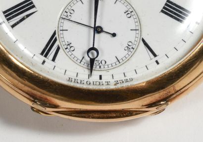 BREGUET.
Montre de gousset en or jaune 18K...
