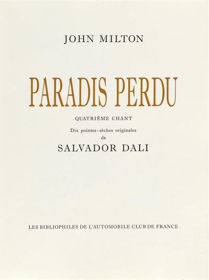 John MILTON illustré par 20 pointes sèches...